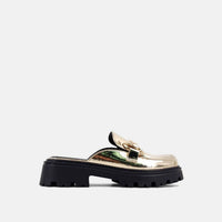 SHU SHOP Women's Tiffany Mule Loafers in gold - women's flats