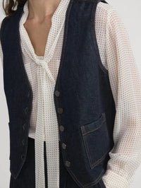 Frame - Denim Button Closure Jacket Vest
