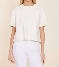 Dolce Cabo - Faux Leather Cropped Shirt