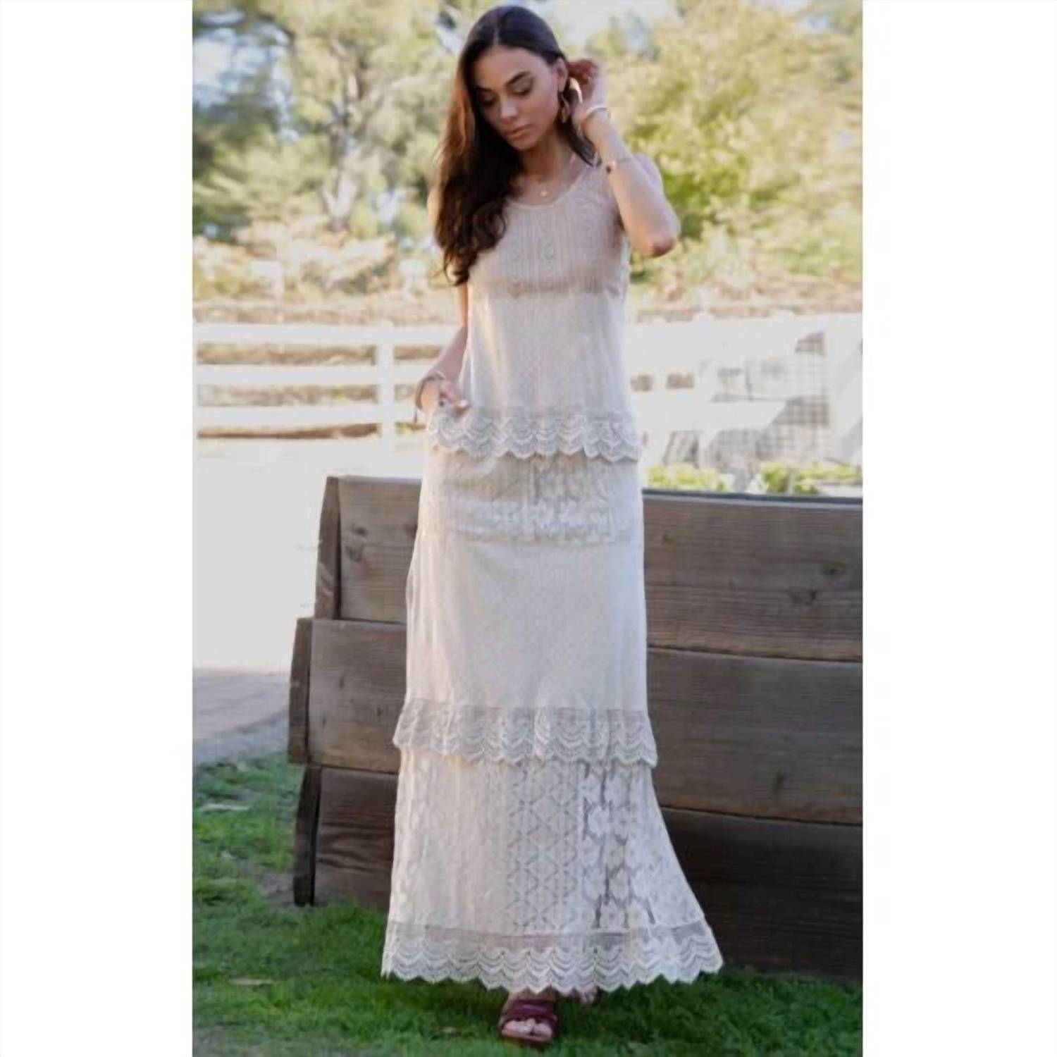 Young Threads - Desert Dream Ranch Lace Maxi Dress