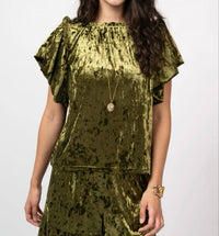 Ivy Jane - Velvet Flounce Top
