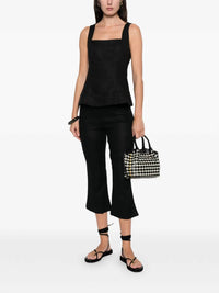 FAITHFULL THE BRAND Valeria Flared Capri in black - women's pants