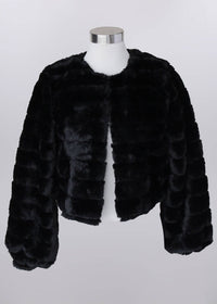 Keren Hart - Women's Faux Fur Cropped Jacket