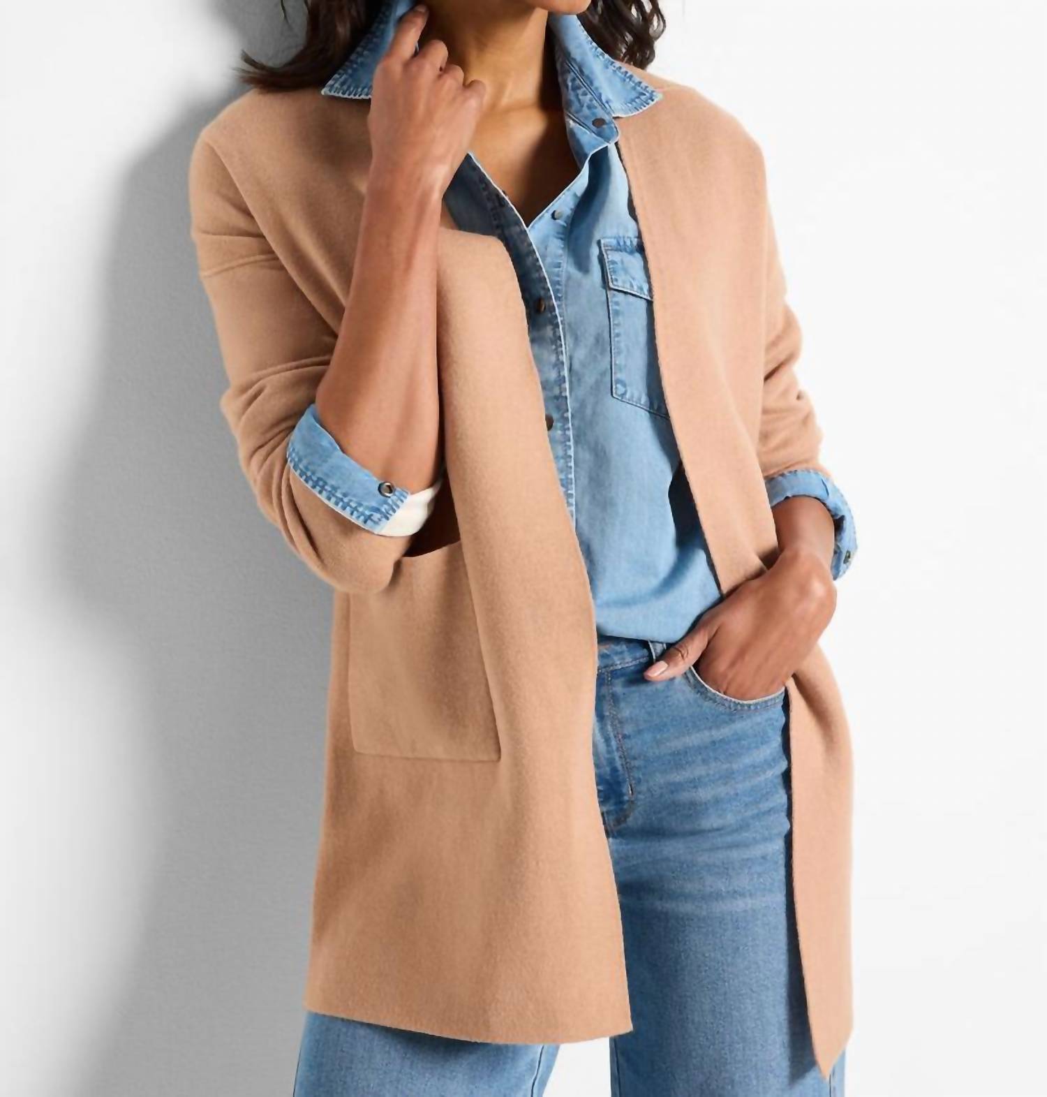 Nic + Zoe - Sunset Breeze Reversible Knit Jacket