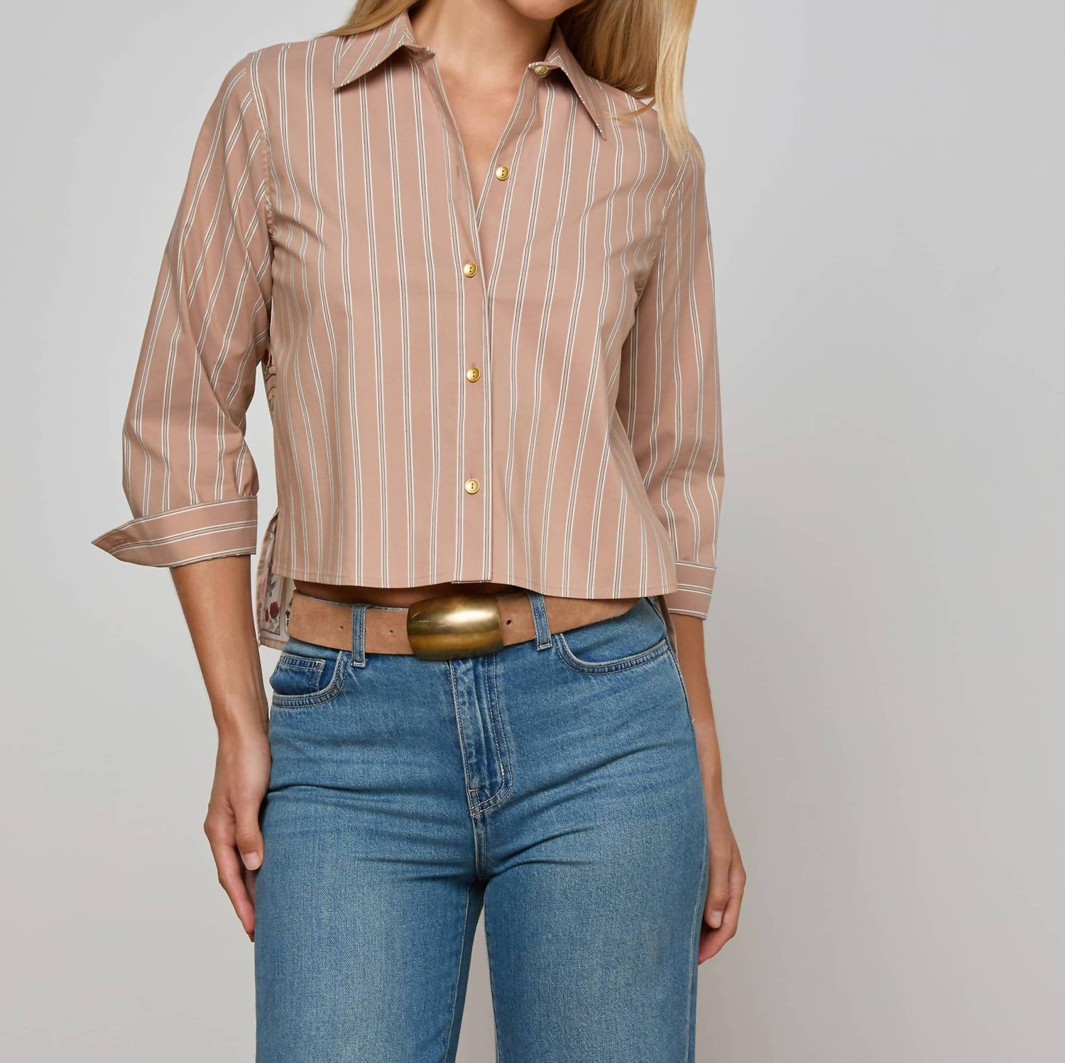 L'Agence - Women's Fawn Western Card Print Shirt