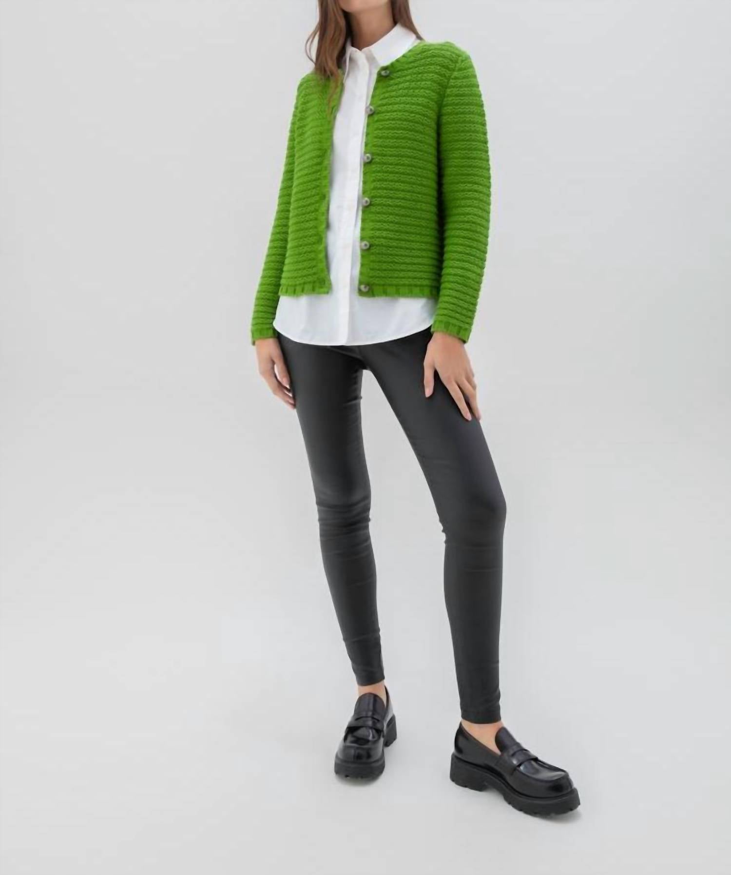 Marble - Textured Long Sleeves Cardigan