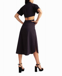 Nicole Miller - Caroline Poplin Midi Shirt Dress