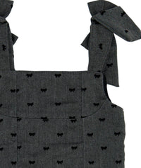 Flowers By Zoe - Girls Marlowe Gabardine Bow Tie Top