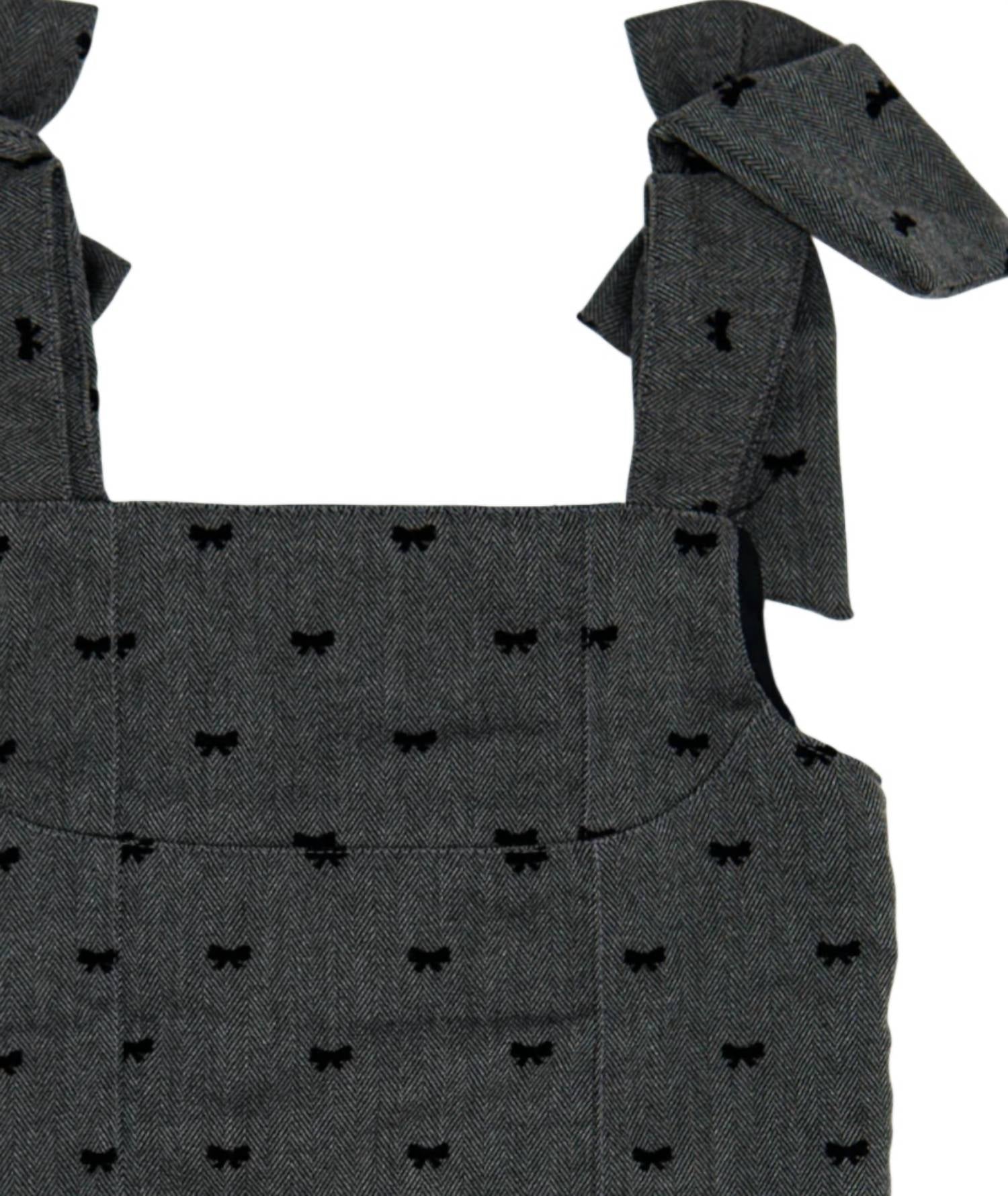 Flowers By Zoe - Girls Marlowe Gabardine Bow Tie Top