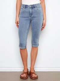 Charlie B - Stretch Denim Pedal Pushers Jeans
