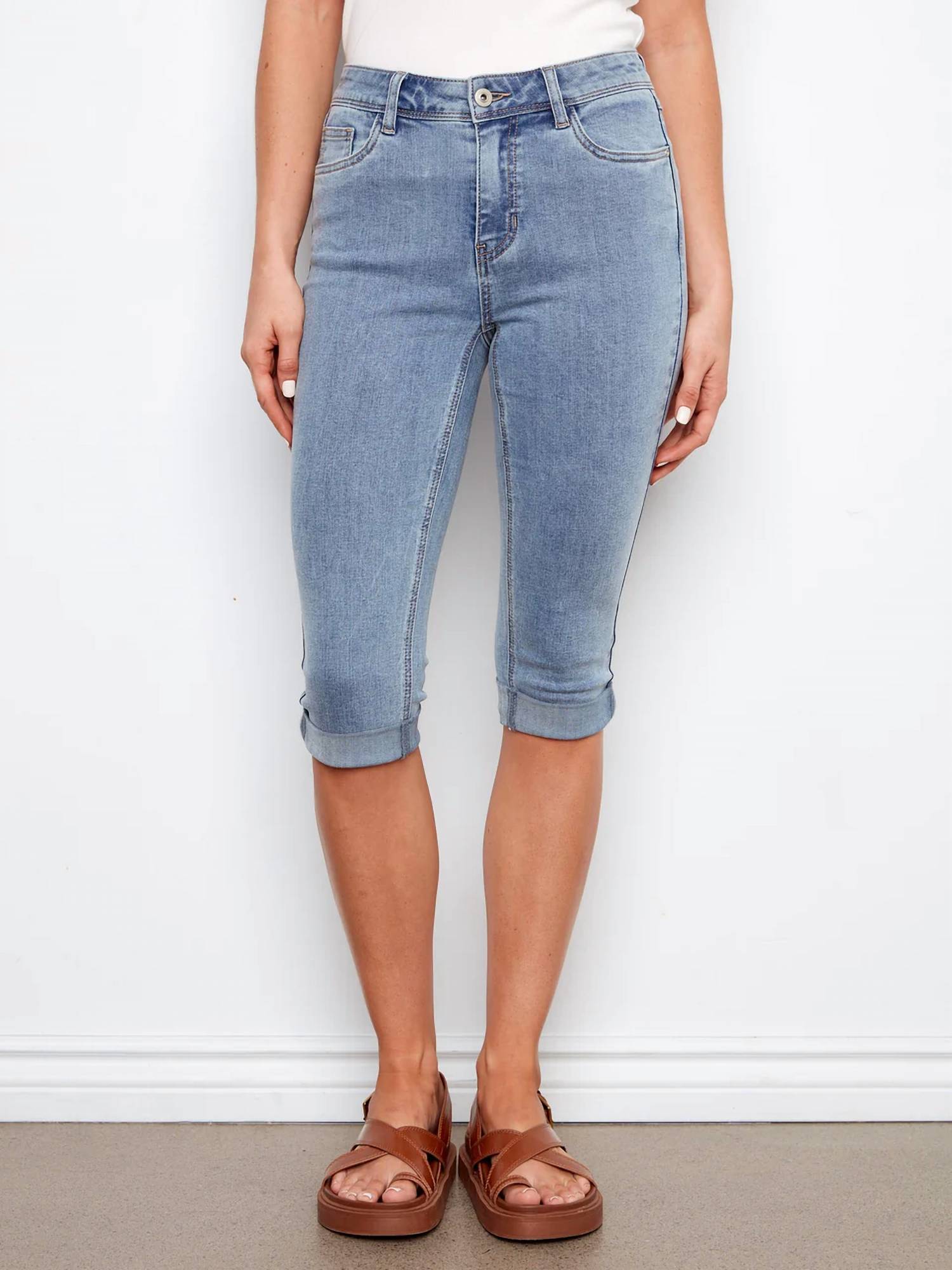 Charlie B - Stretch Denim Pedal Pushers Jeans