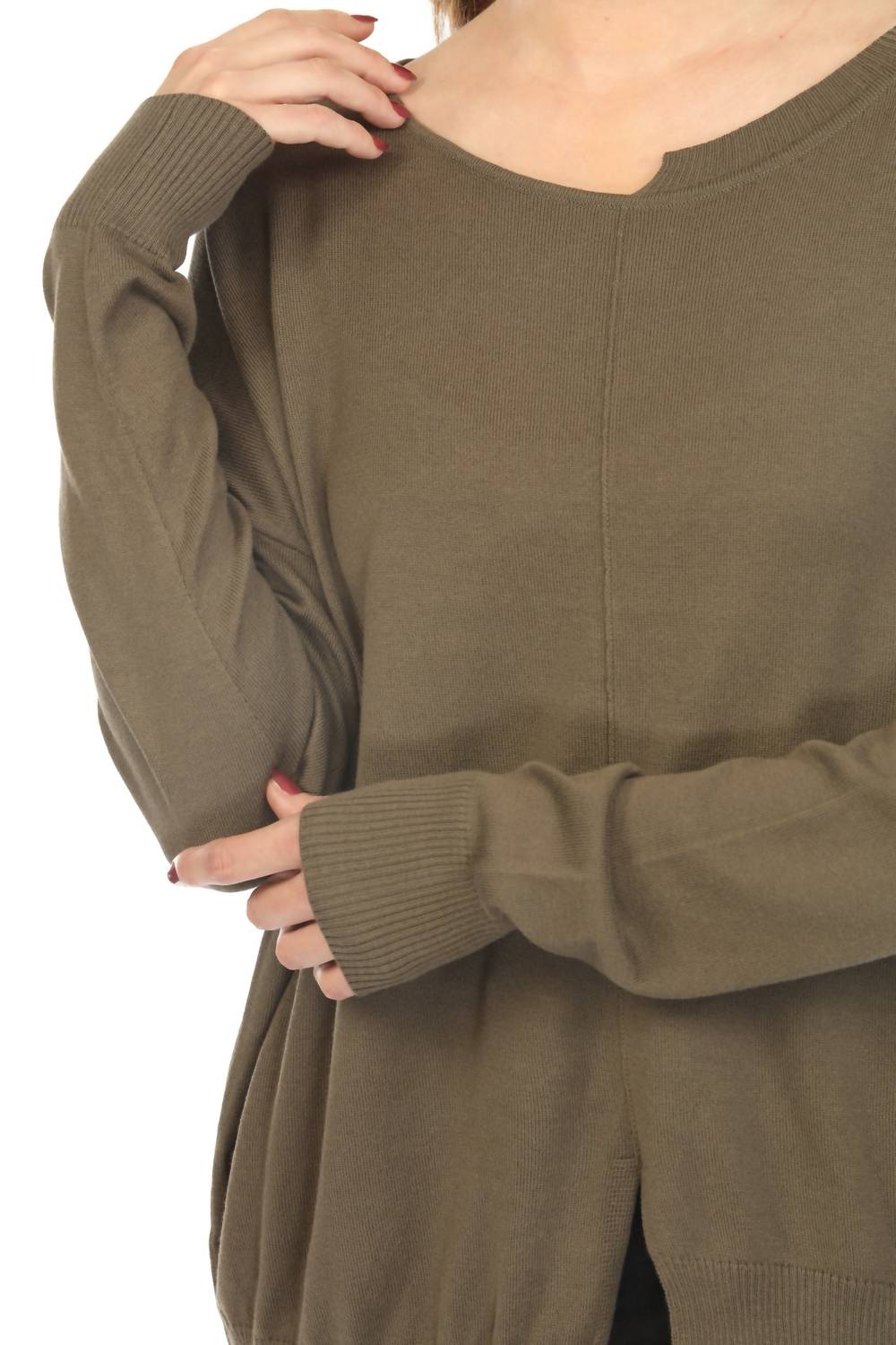 Planet By Lauren G. - Cut-out Boatneck Sweater