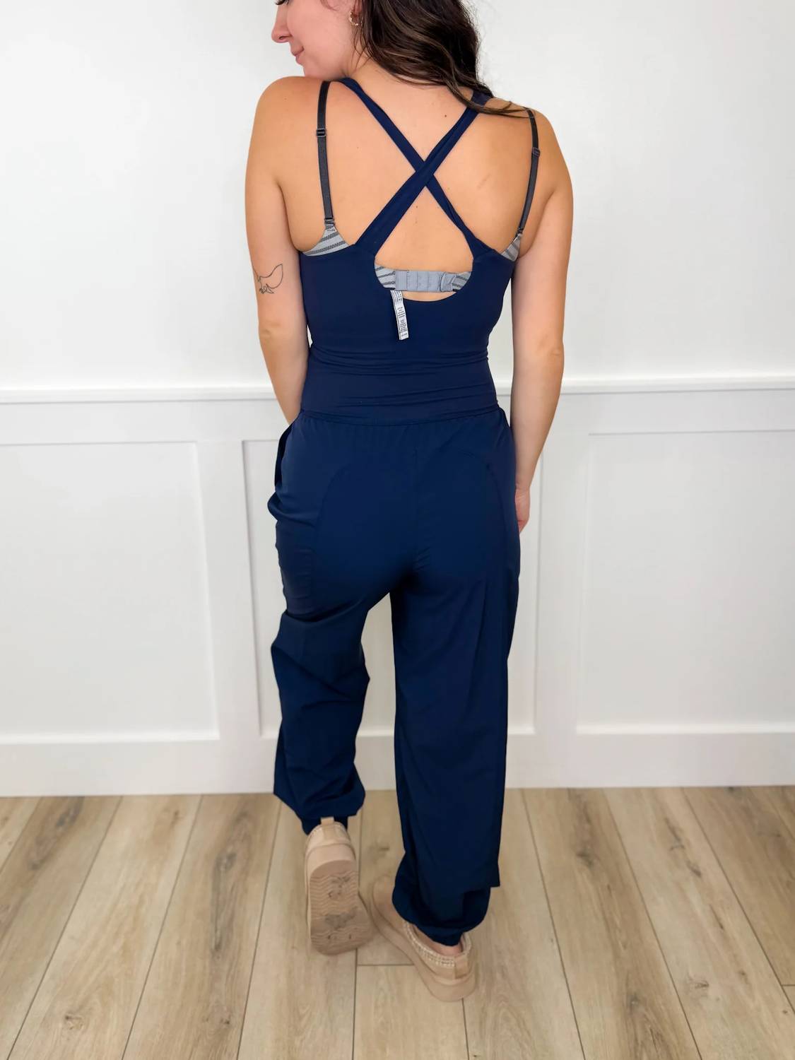 Rae Mode - Front Cut-out Active Jogger Jumpsuit