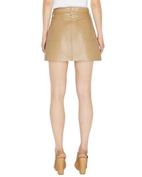 Frame - HIGH N TIGHT LEATHER SKIRT