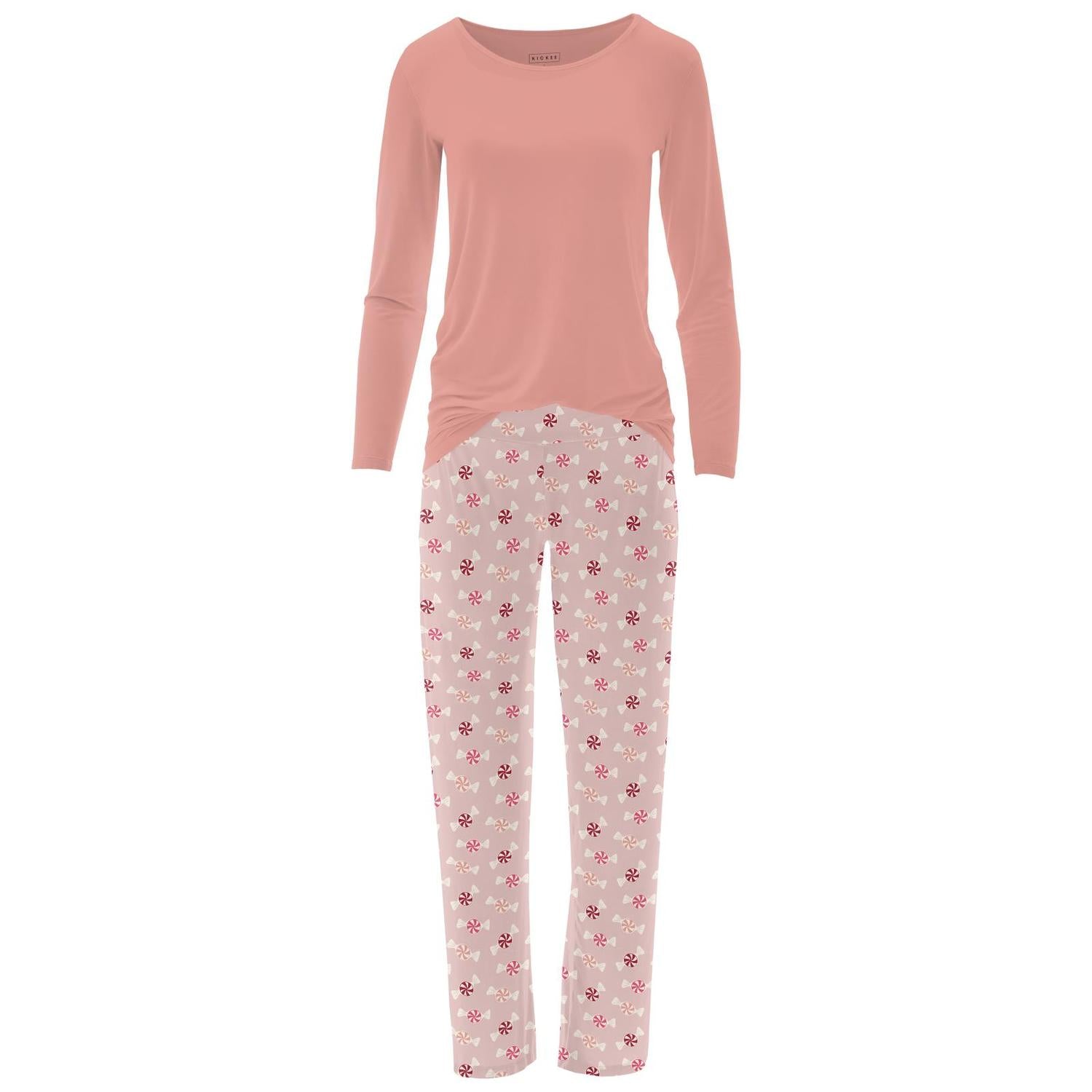 Kickee - Women's Long Sleeve Tee & Pajama Pants Set