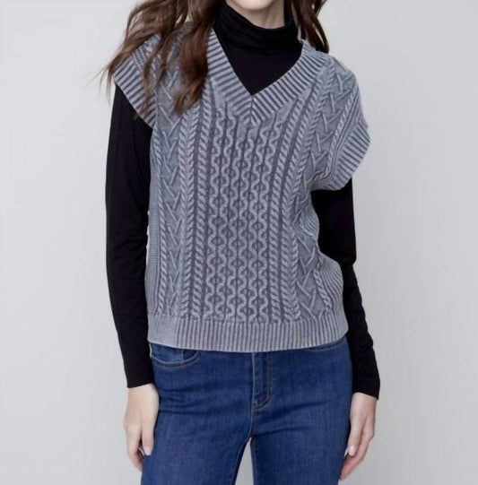 Cable Knit Vest Sweater