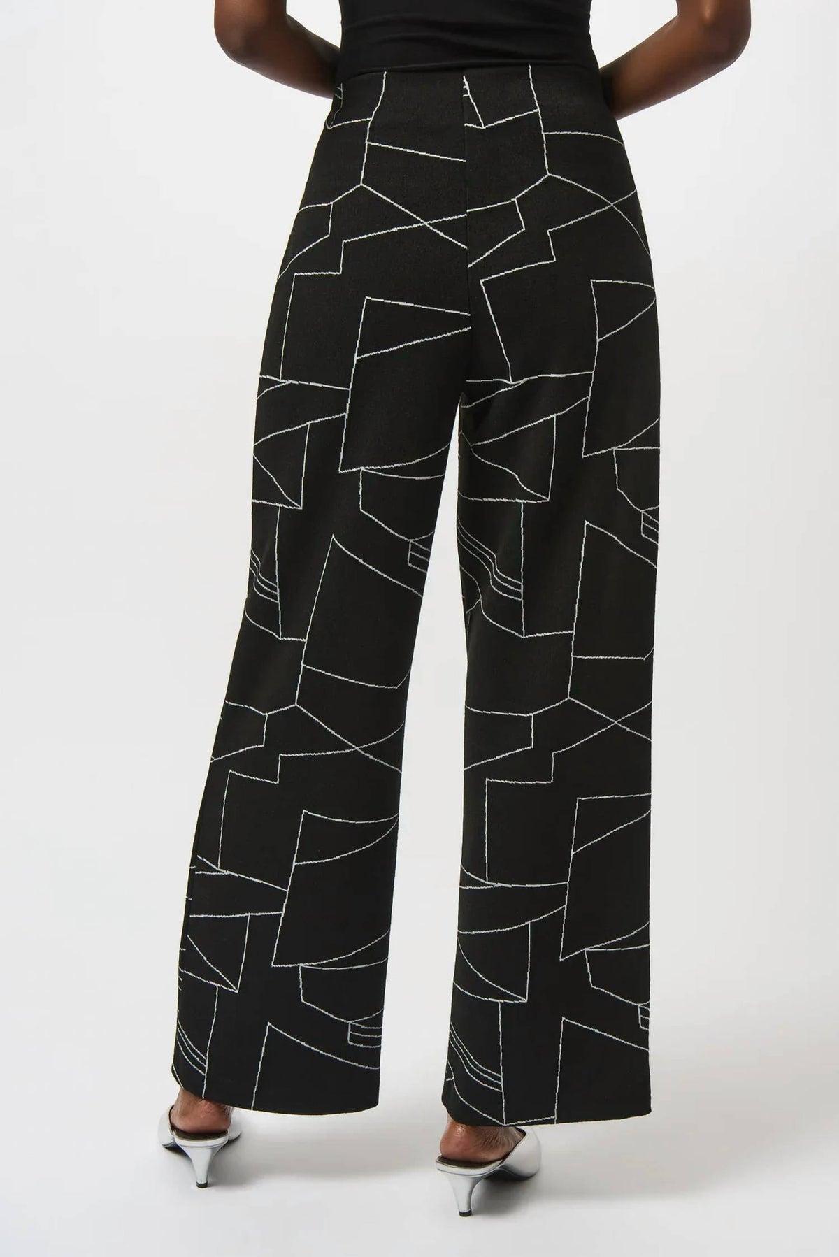 Joseph Ribkoff - Abstract Print Pull On Wide Leg Pants