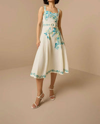 Hemant & Nandita - Midi Dress With Bucket Belt