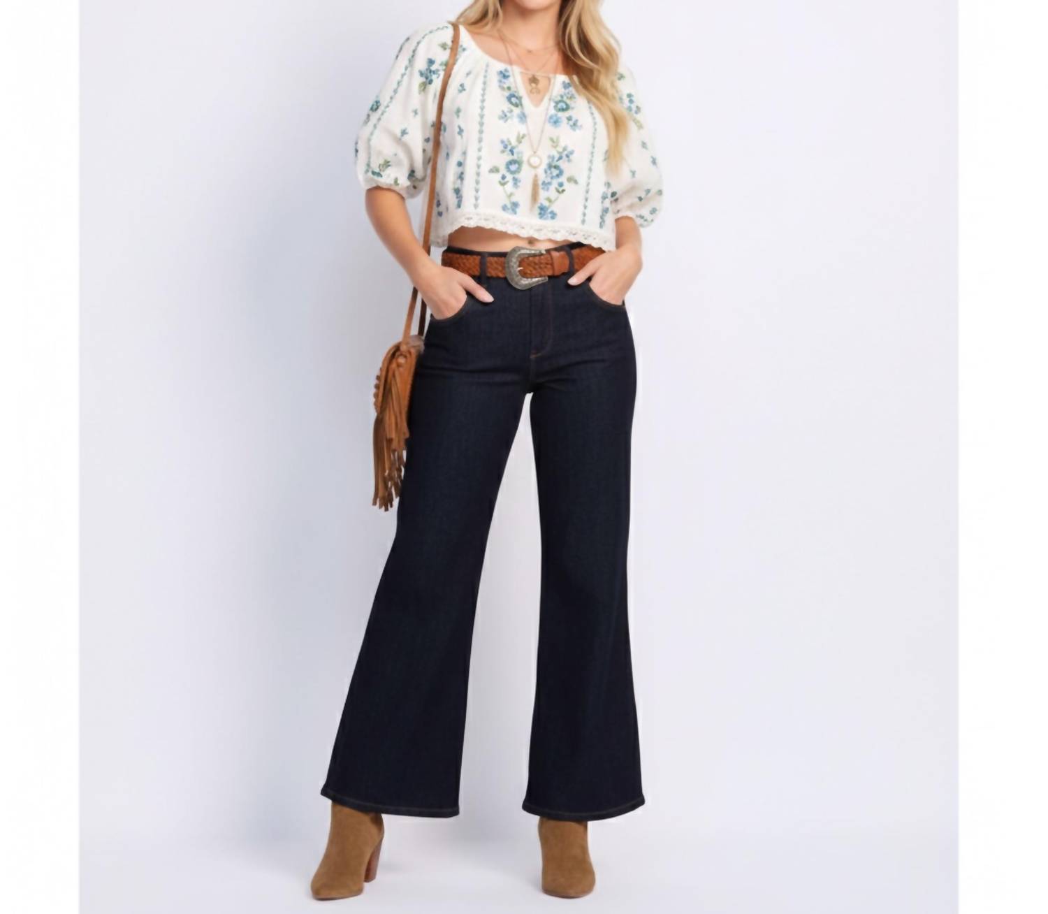 Democracy - Luxe Touch Premium Ab Solution Wide Leg Jeans