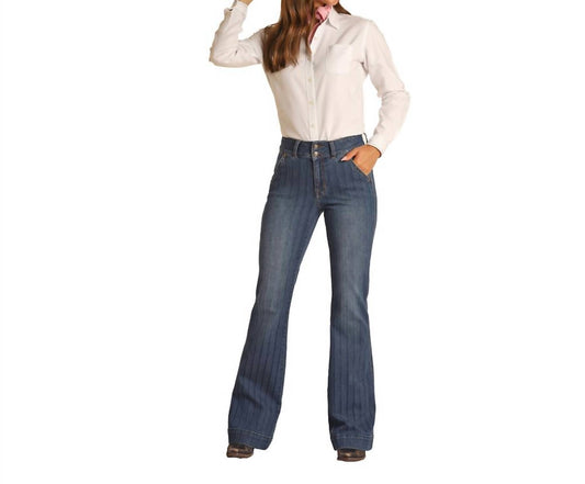 Panhandle - Rock & Roll Denim Ladies High Rise Jaquard Trouser Jeans