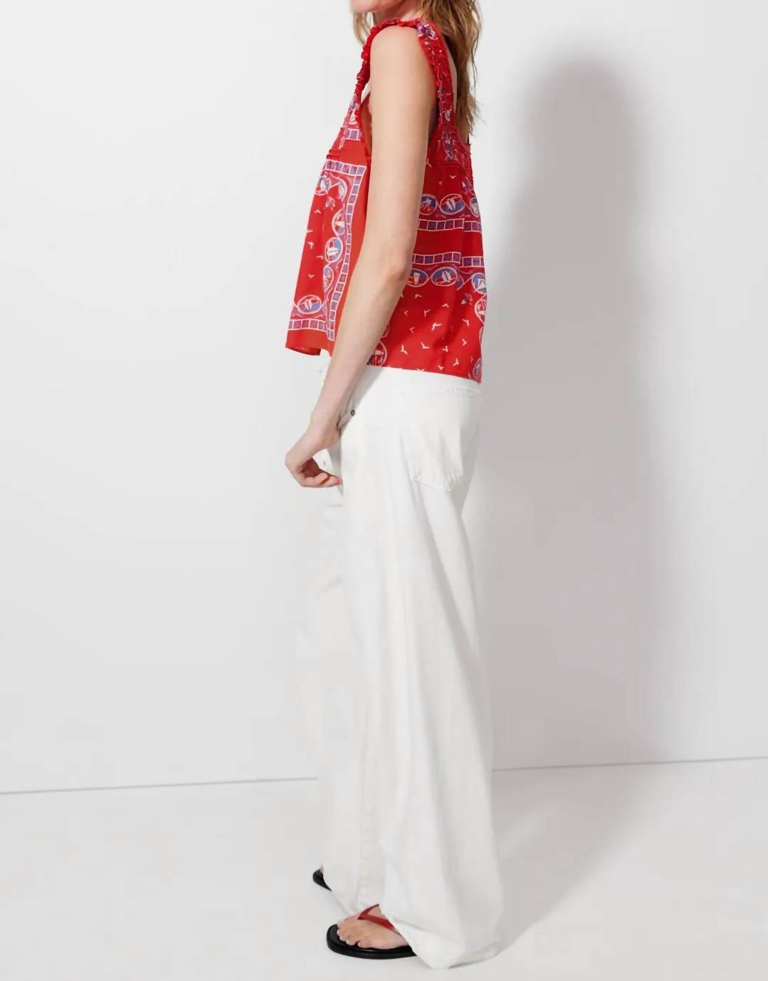 The Great. - Victorian Pleat Tank Top