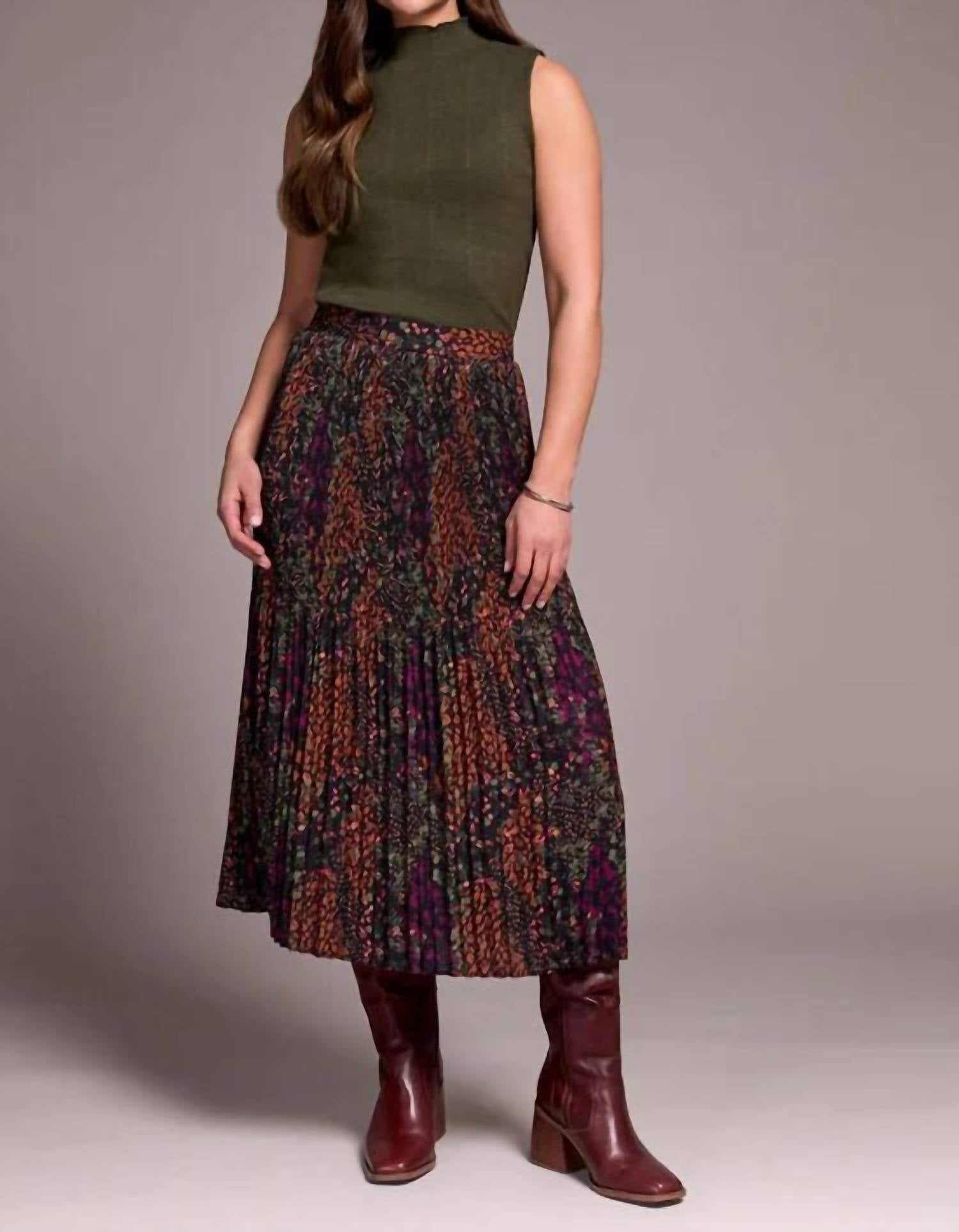 Tribal - Plisse Midi Skirt