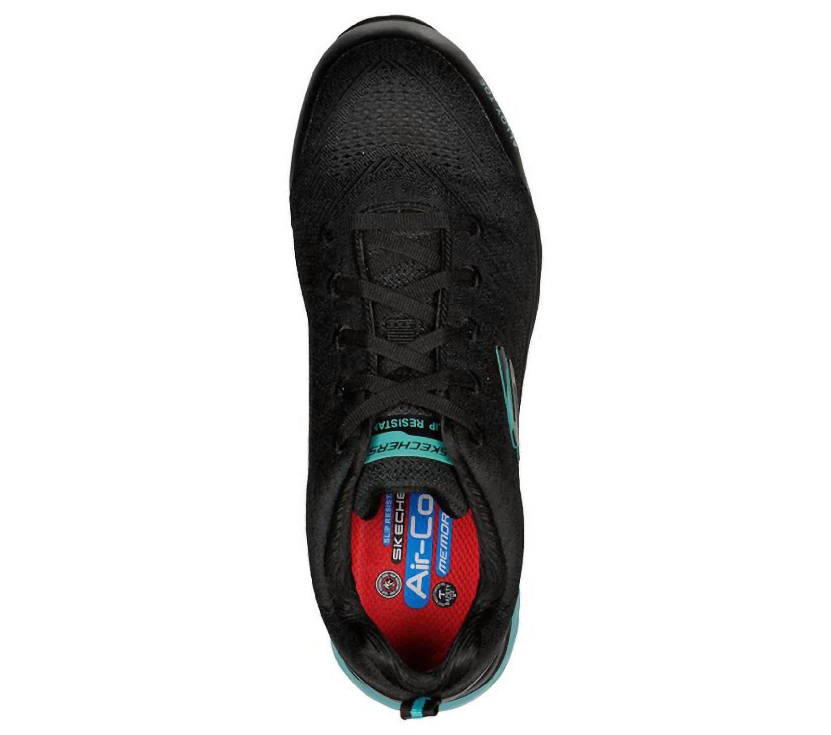 Skechers Women's Glide Step Sr Adilly Shoes in black teal - women's sneaker - alternate view