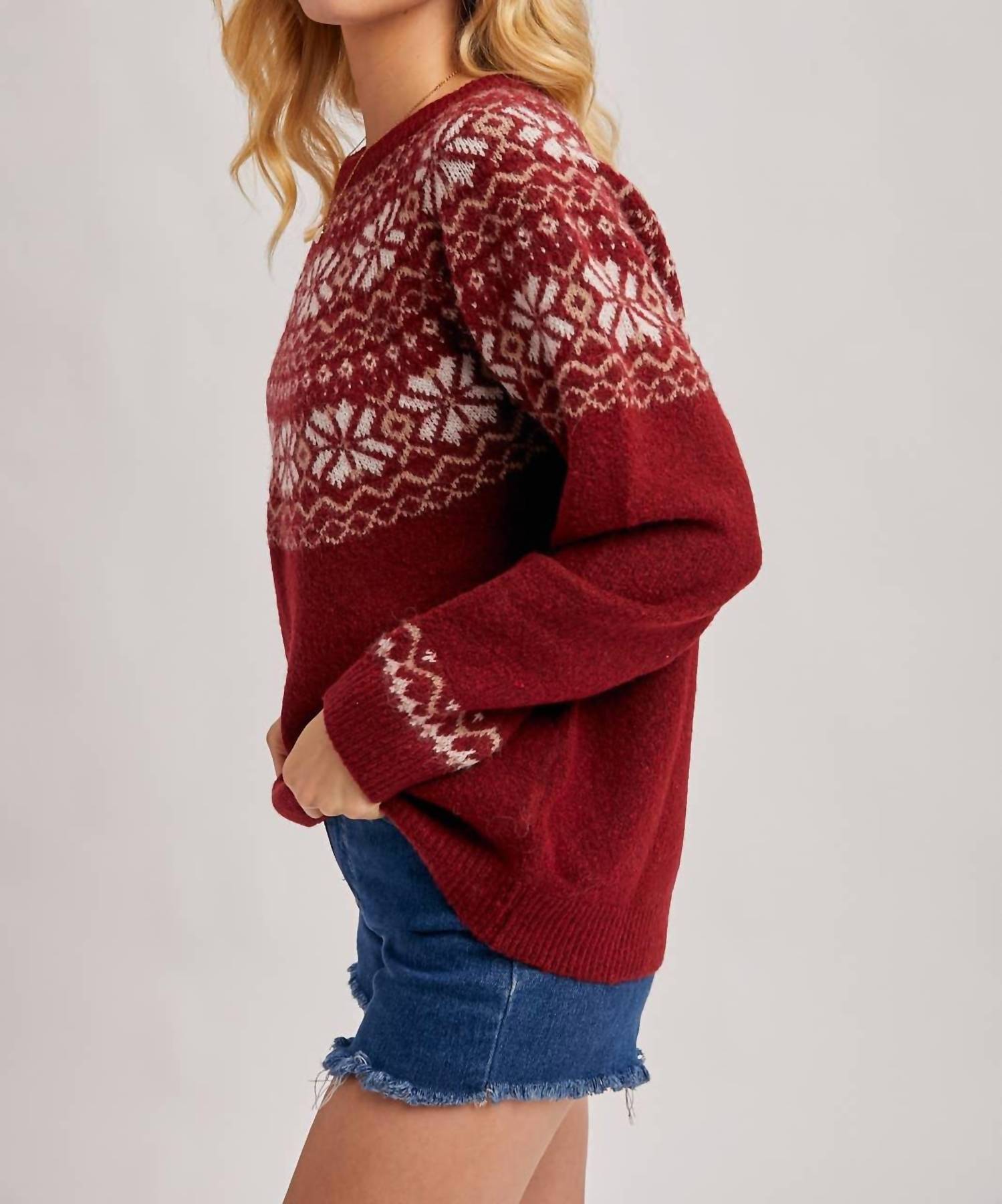 Bluivy - Holiday Faire Isle Knit Sweater