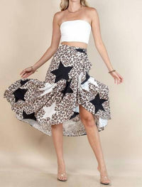 Nylon Apparel - Wraparound Wild Star Midi Skirt