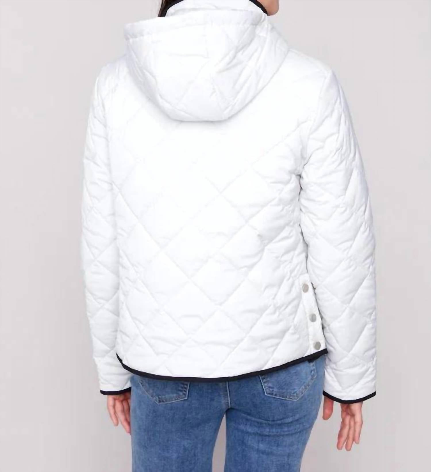 Charlie B - Quilted Puffer Jacket With Removable Hood
