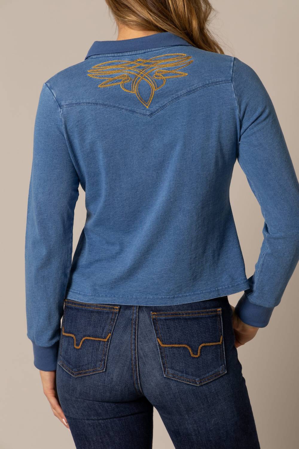 Kimes Ranch - Bluebell Long Sleeve Polo Shirt