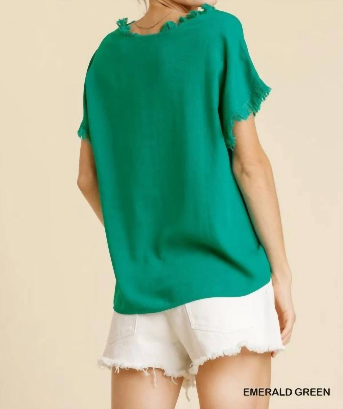 Umgee - Willow Front Tie Frayed Top
