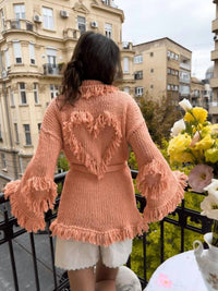 Maridruna - Tenderness Cotton Blend Hand Knit Cardigan
