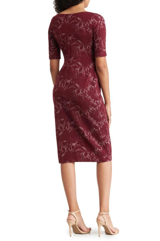 Maggy London - Jacquard Style Print Sheath Dress