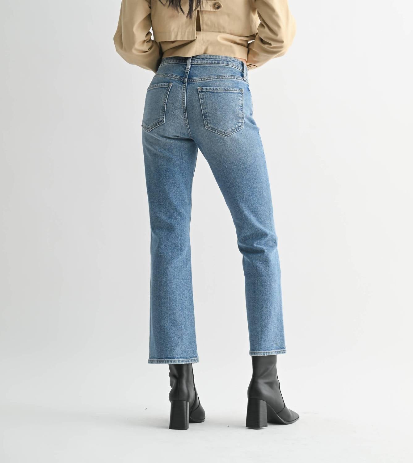 Just Black Denim - Slim Cropped Bootcut Jeans
