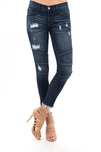 Kancan - Chloe Low Rise Motto Ankle Skinny Jeans
