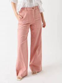 vanessabruno Carlos Linen Cargo Pant in rose - women's jeans