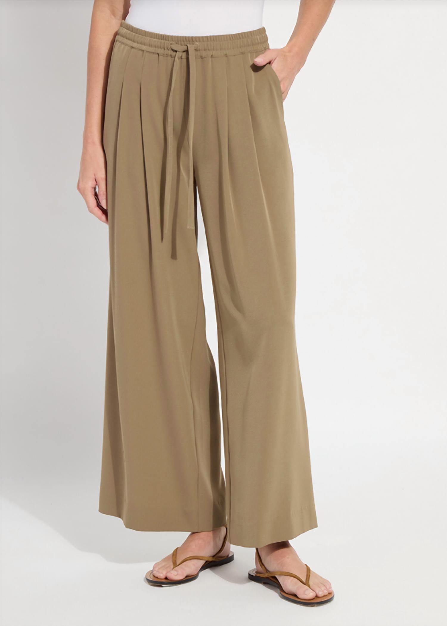 Lysse - Women's Mae Pleated Drawstring Wide Leg Pant