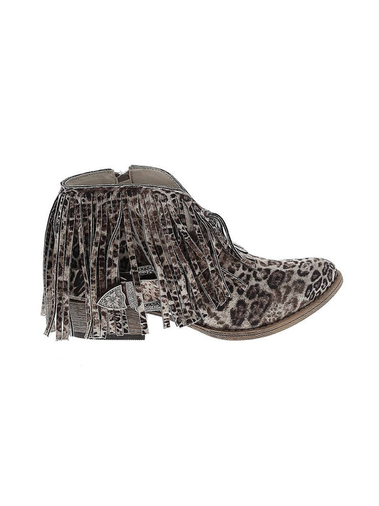 Billie Animal Print with Fringe Booties