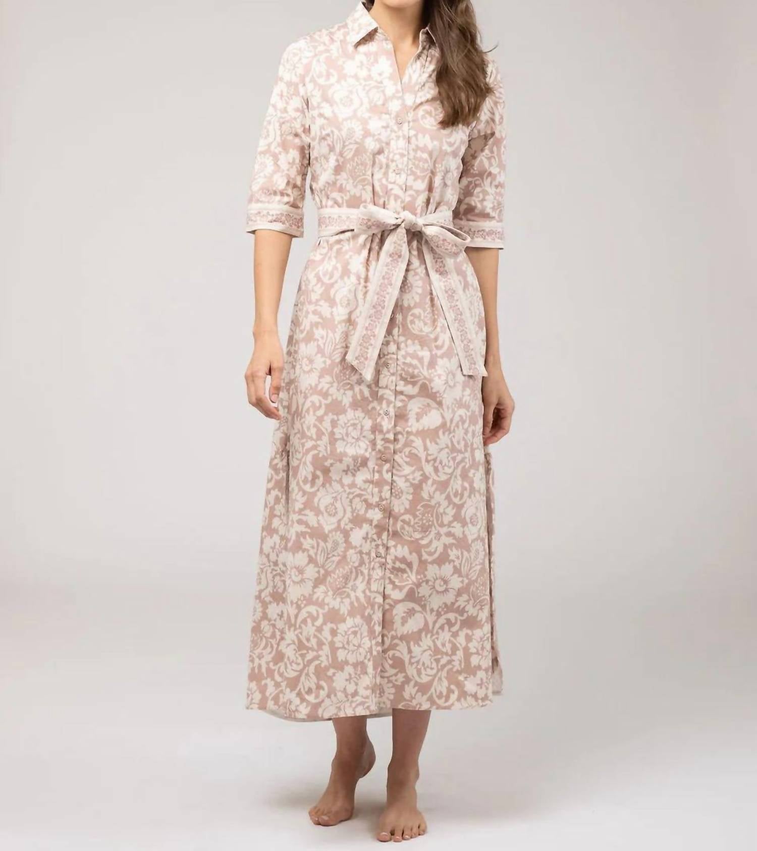 Beau & Ro - Flore Sand Eloise Midi Dress