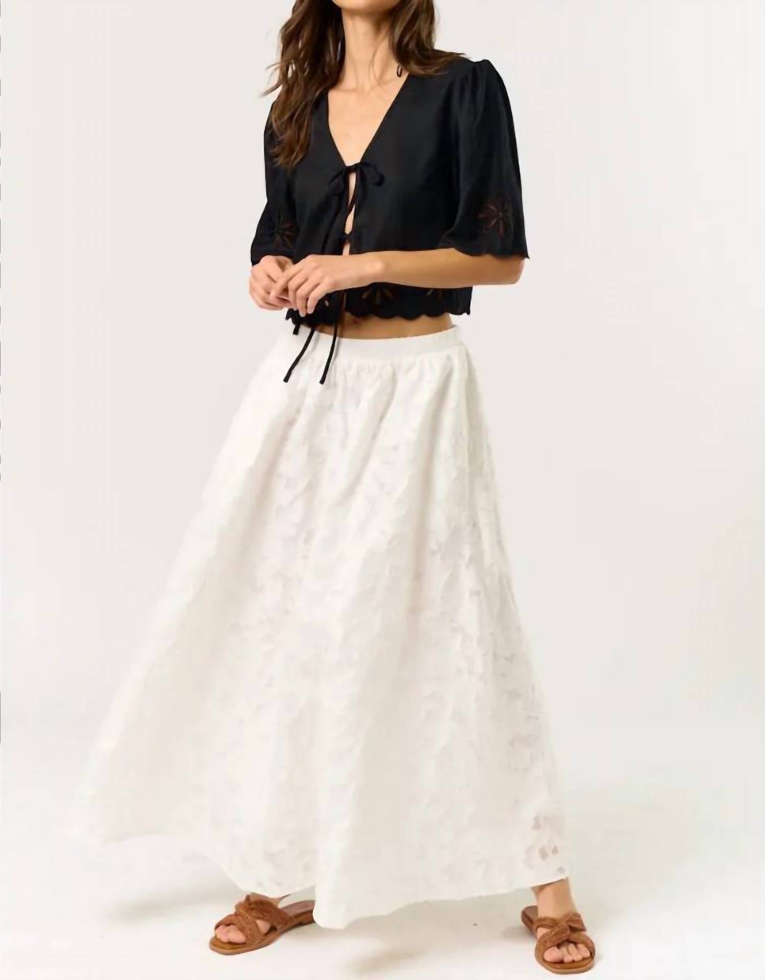 Lalavon - Jacquard Maxi Skirt