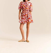Carolina K - Kerry Dress With Puff Sleeves & Drawstring Waist