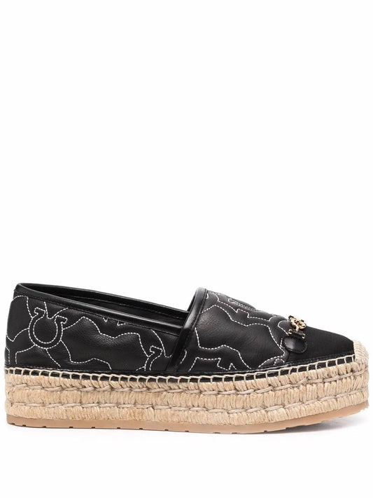 Salvatore Ferragamo - Women's Gancini Logo-embroidered Espadrilles