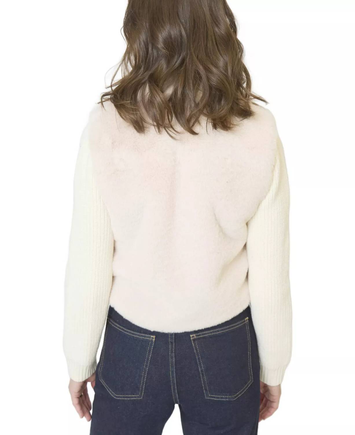 Central Park West - Gia Cropped Fur Sweater