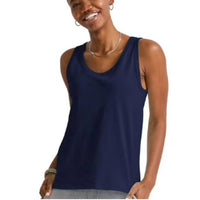 Hanes Women's Cotton Tank Tops - 4-Pack in blue navy black purple - women's tank top - view 4