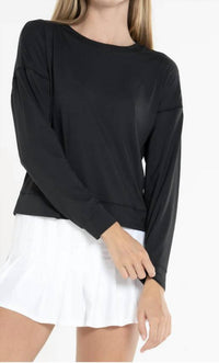 Lucky in Love Hype Long Sleeve Top in love hype long sleeve in black - women's long sleeve top