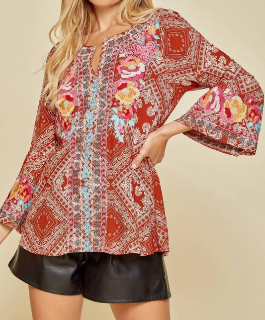 Andree By Unit - South Beach Embroidered Bandana Top