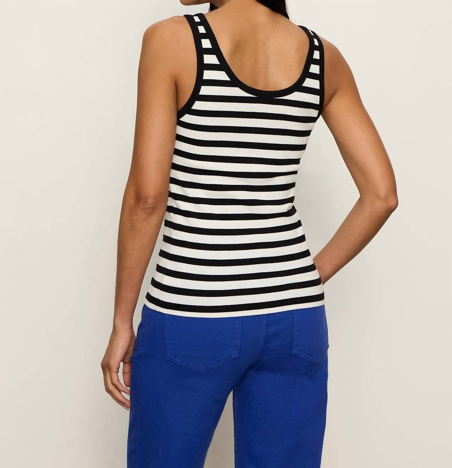 Sanctuary - Lace Up Stripe Tank Top