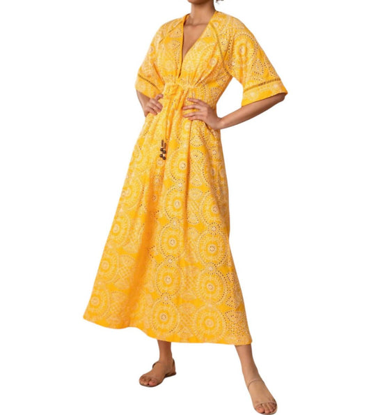 Shoshanna - Eyelet Gazelle Caftan Dress