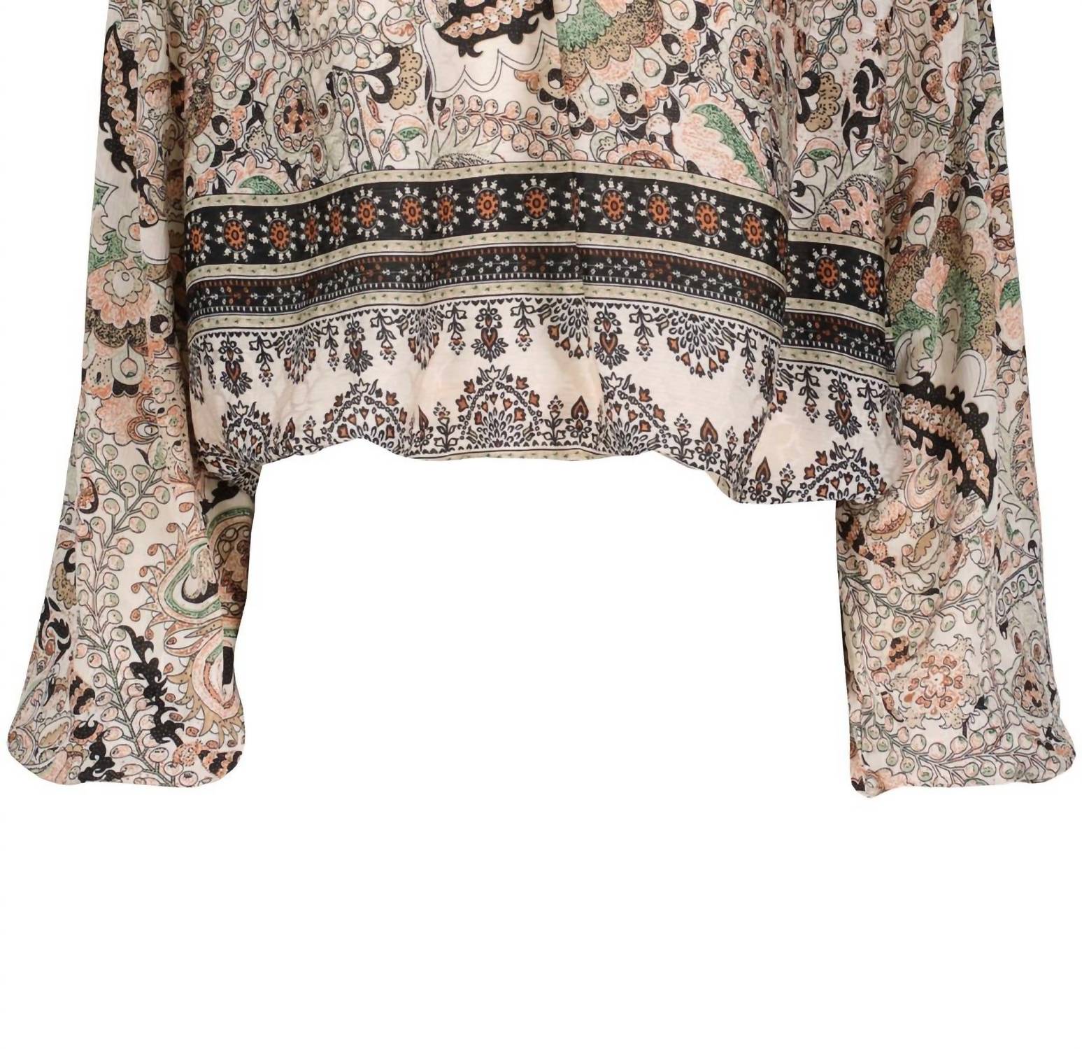 bishop + young Maude Bubble Sleeve Top in paisley print - women's blouse - view 4
